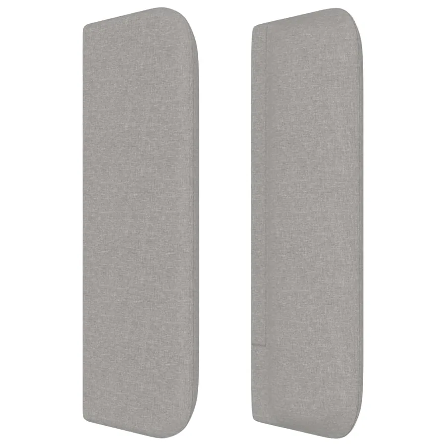 Tête de lit avec oreilles Gris clair 163x16x78/88 cm Tissu - 4