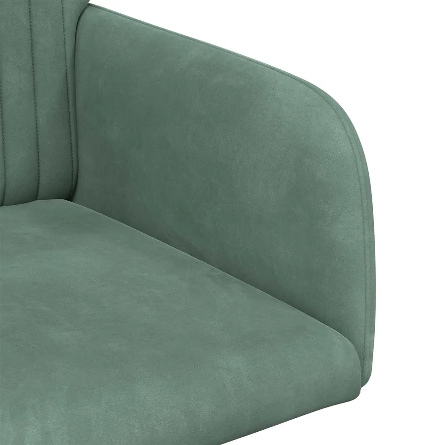Chaises de salle à manger 4 pcs Velours Vert Mer - 6