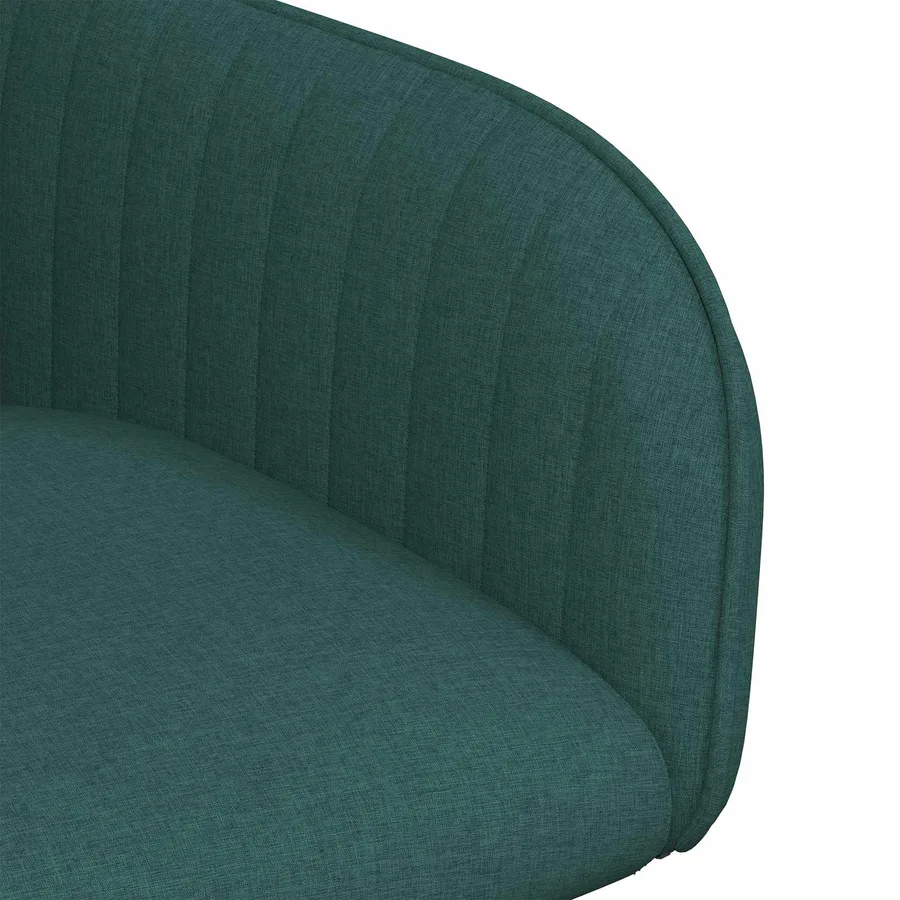 Chaises de salle à manger 4 pcs Tissu Vert foncé - 6