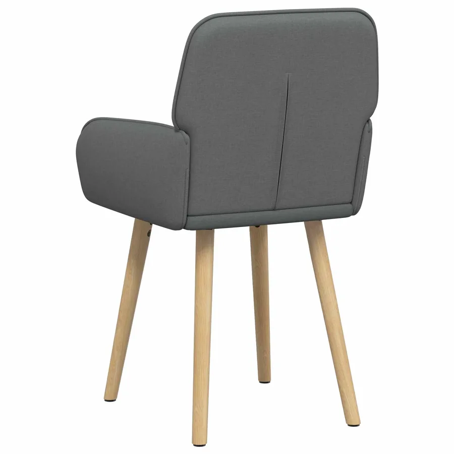 Chaises de salle à manger 2 pcs Tissu Gris foncé - 4