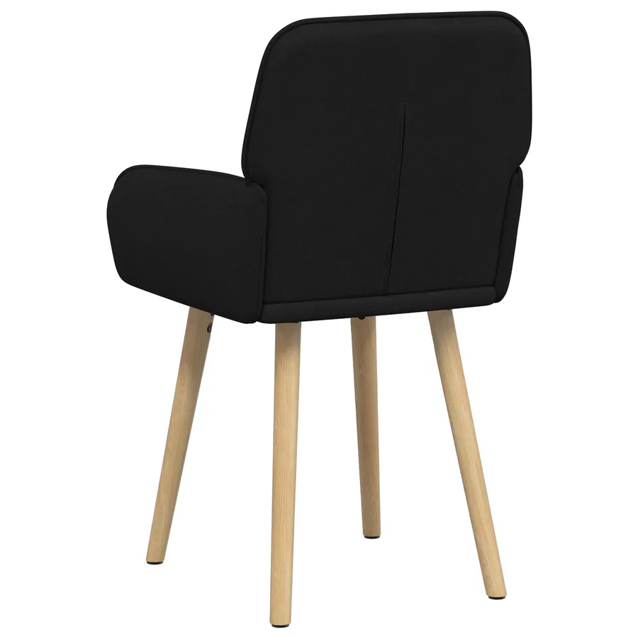 Chaises de salle à manger 4 pcs Tissu Noir 56,5 x 50 x 87,5 cm - 5