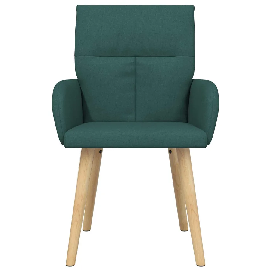 Chaises de salle à manger 4 pcs Tissu Vert foncé - 3