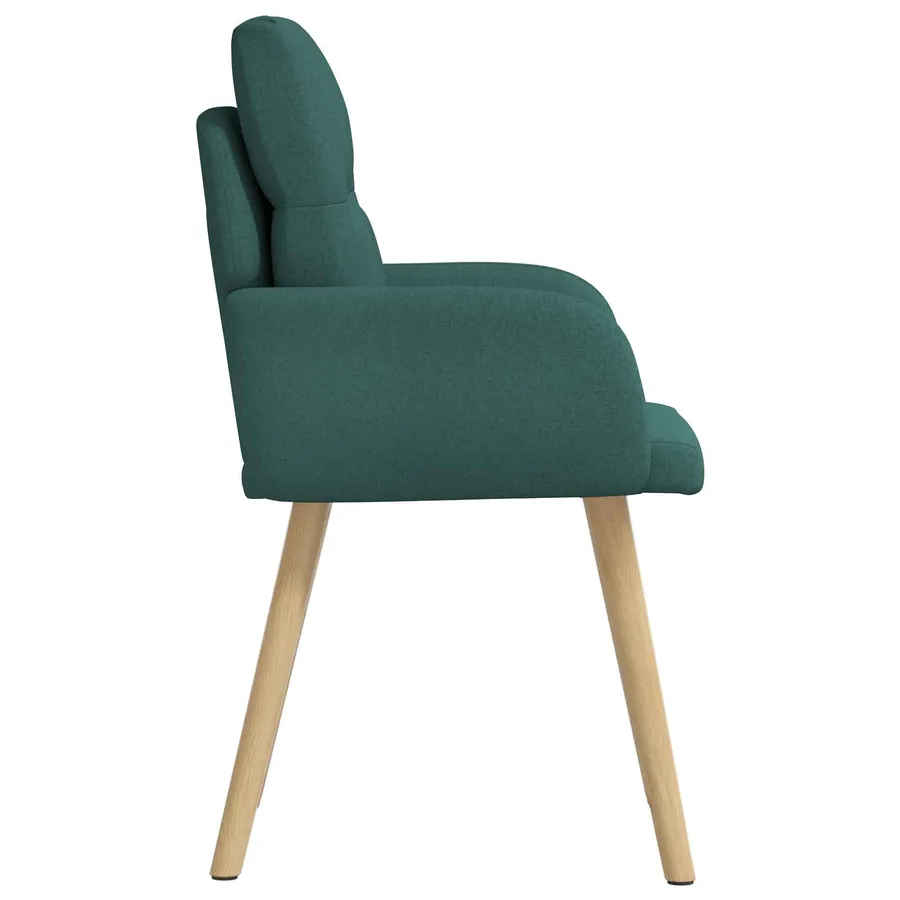 Chaises de salle à manger 4 pcs Tissu Vert foncé - 4
