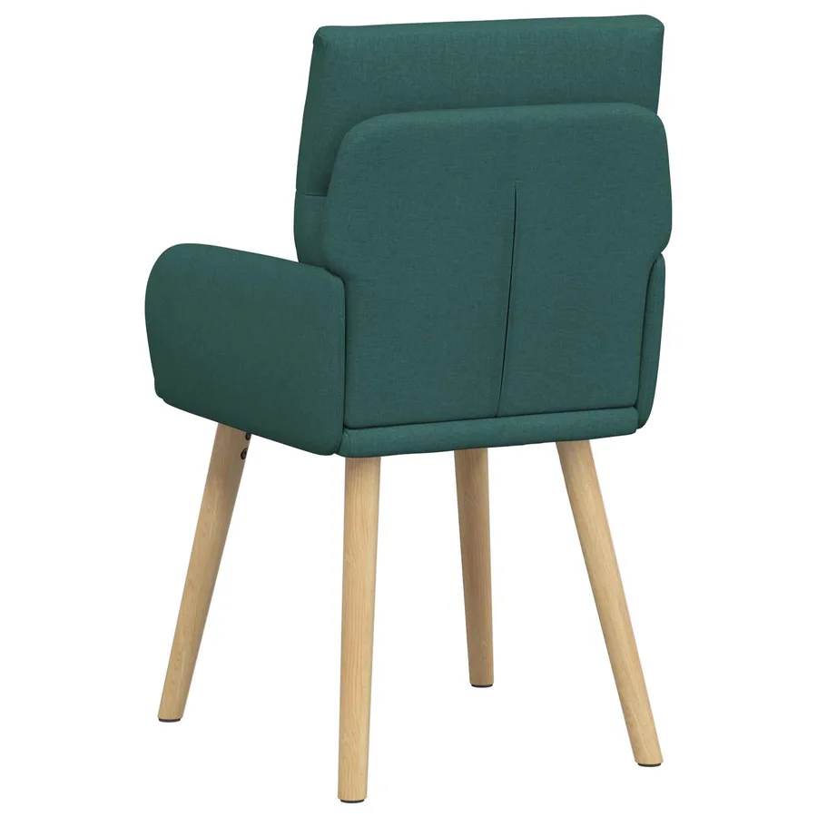 Chaises de salle à manger 4 pcs Tissu Vert foncé - 5