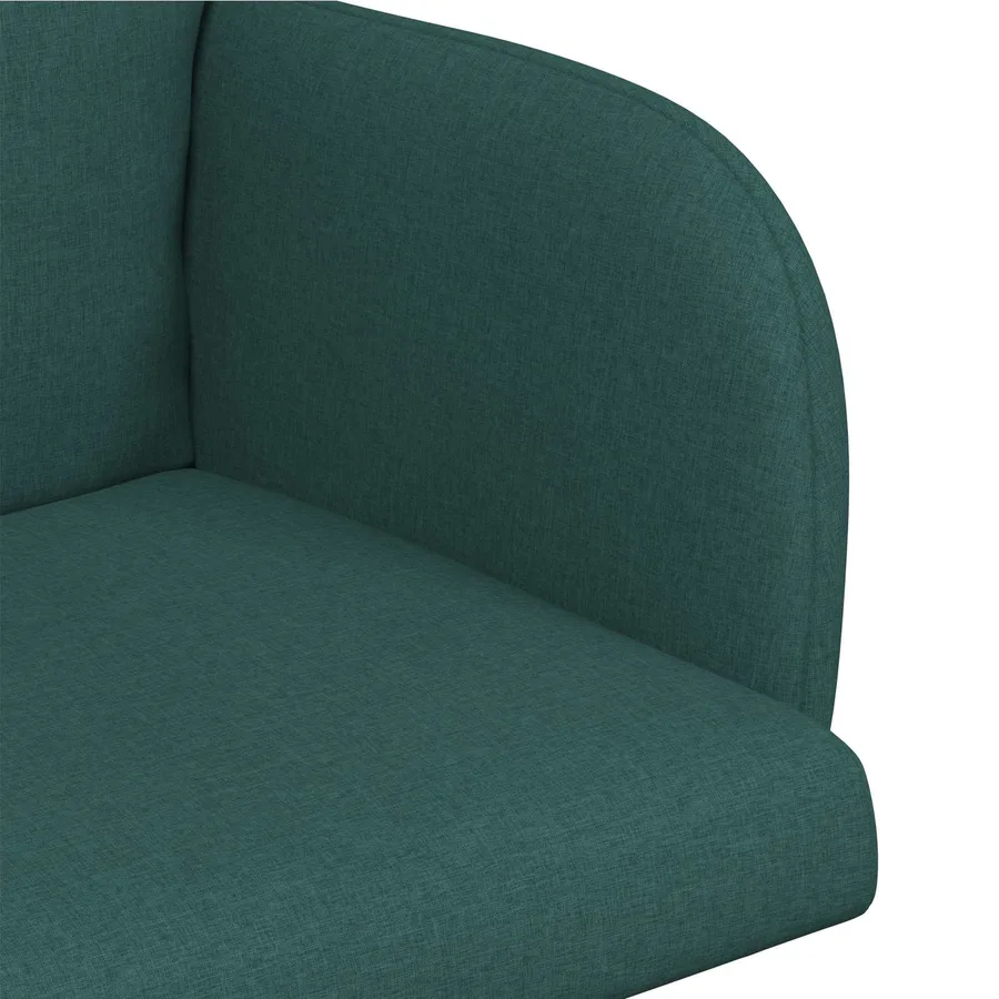 Chaises de salle à manger 4 pcs Tissu Vert foncé - 6