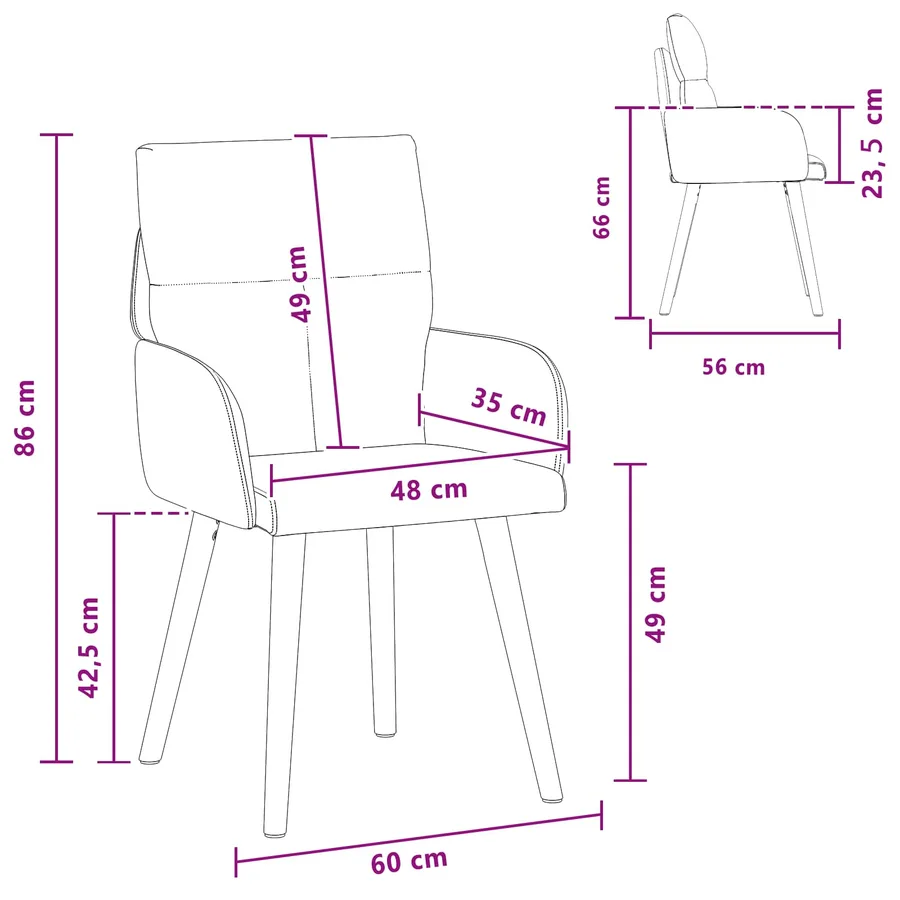 Chaises de salle à manger 4 pcs Tissu Vert foncé - 8