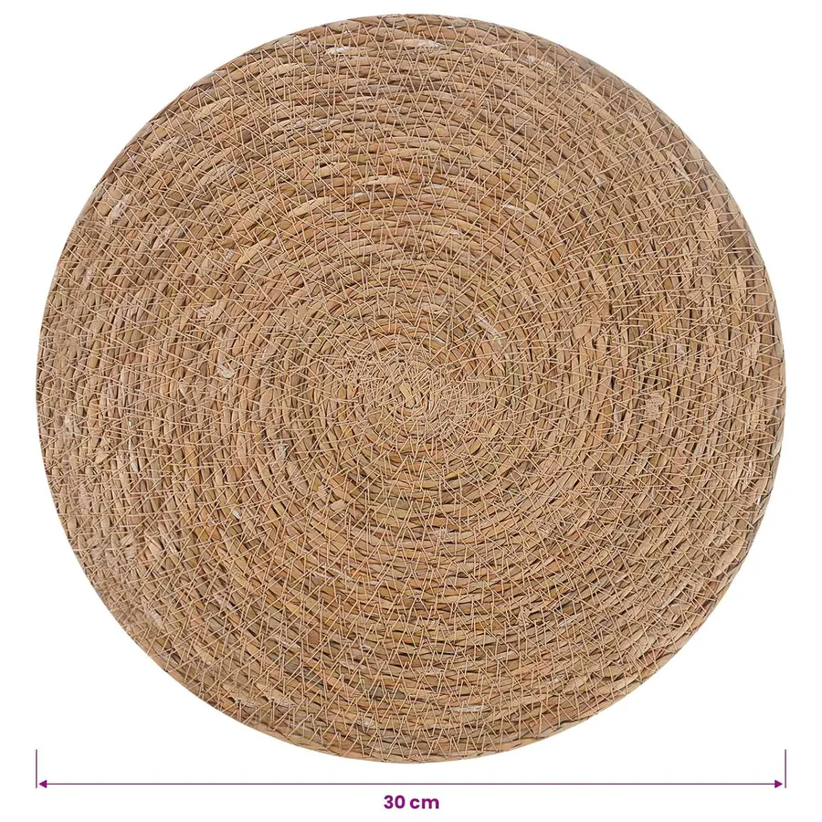 Dessous de verre en herbe marine 4 pcs Naturel Ø 30 cm - 5