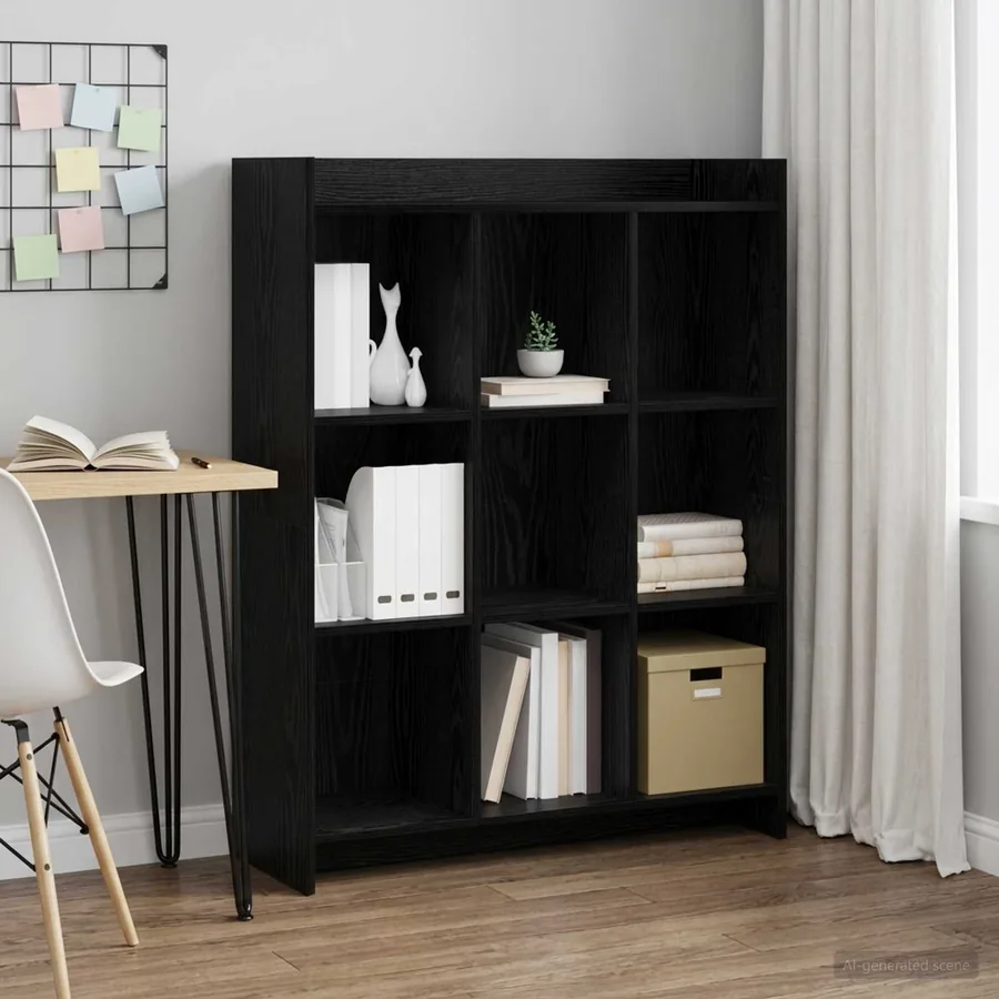 Bibliothèque Chêne noir 87,5 x 30 x 111 cm Bois d'ingénierie