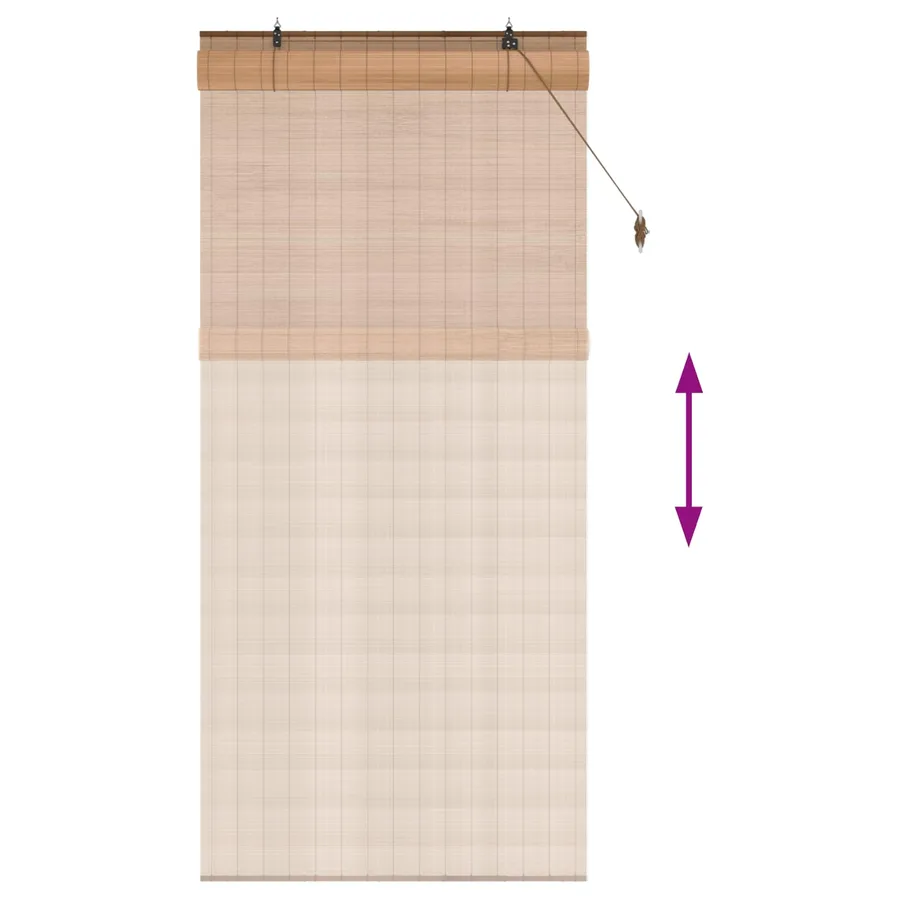 Store enrouleur Marron 90 x 220 cm Bambou - 6