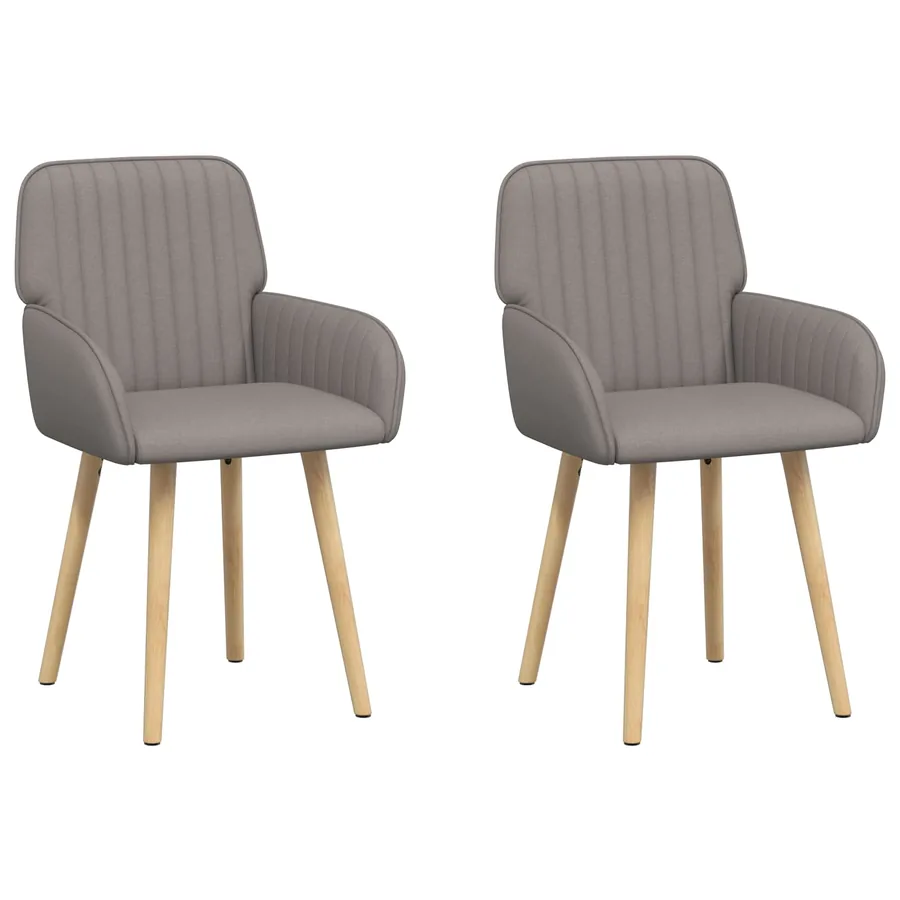 Chaises de salle à manger 2 pcs Tissu Taupe 56,5 x 50 x 87,5 cm