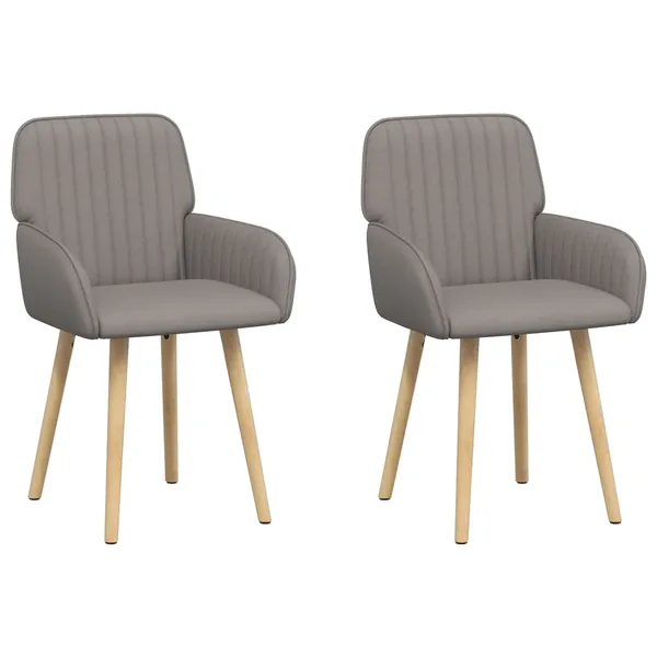Chaises de salle à manger 2 pcs Tissu Taupe 56,5 x 50 x 87,5 cm