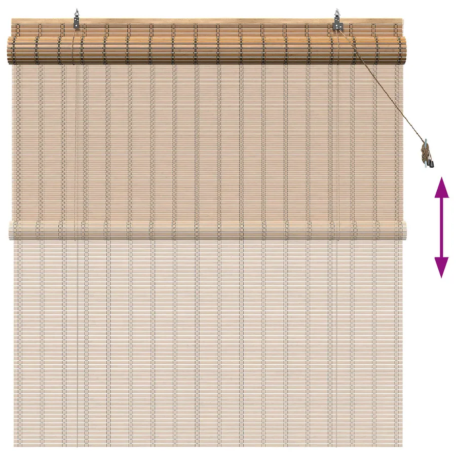 Store enrouleur Nature 130 x 160 cm Bambou - 6