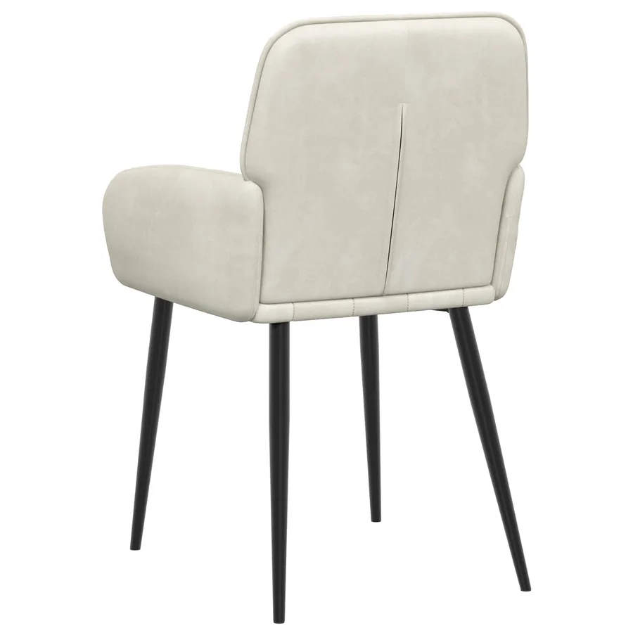 Chaises de salle à manger 6 pcs Velours Crème 57 x 50 x 85 cm - 5