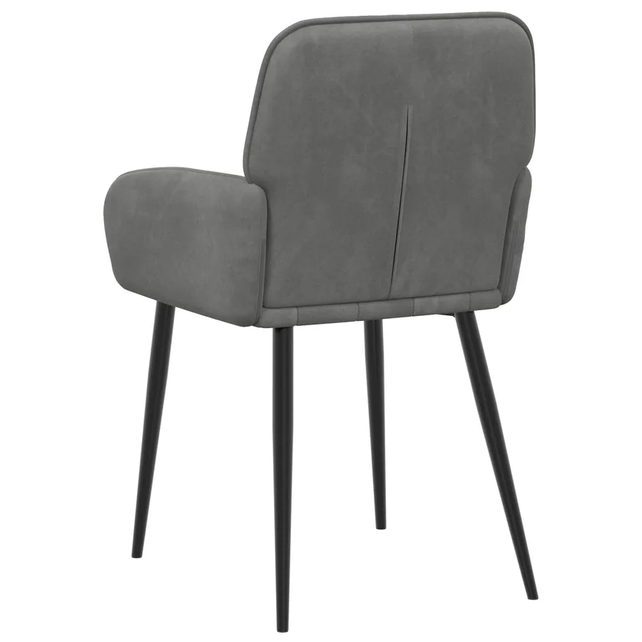 Chaises de salle à manger 6 pcs Velours Gris foncé - 6