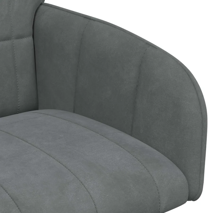 Chaises de salle à manger 6 pcs Velours Gris foncé - 7