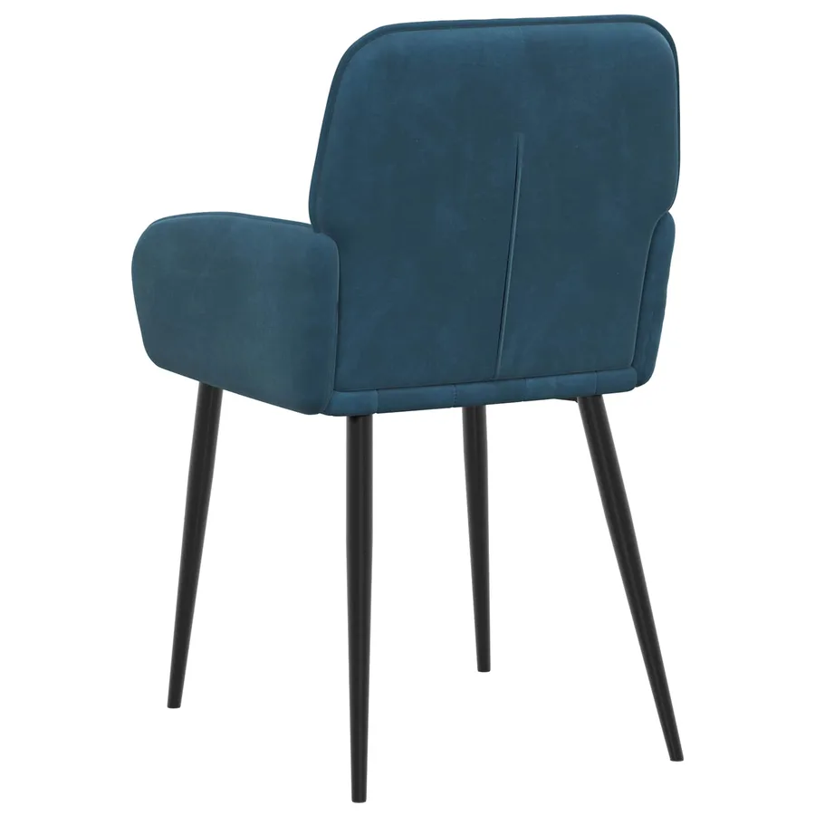 Chaises de salle à manger 2 pcs Velours Bleu 57 x 50 x 85 cm - 5