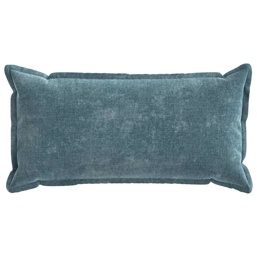 Housse de coussin 2 pcs HOUTEN Bleu 40 x 80 cm Tissu Chenille - 2