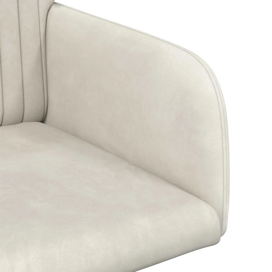 Chaises de salle à manger 6 pcs Velours Crème 55 x 50 x 84 cm - 6