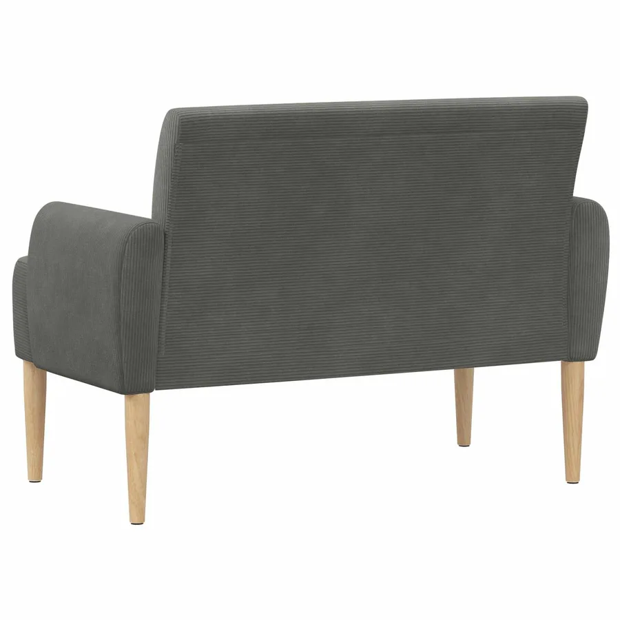 Canapé love seat avec capitonnage en boutons Gris foncé - 5