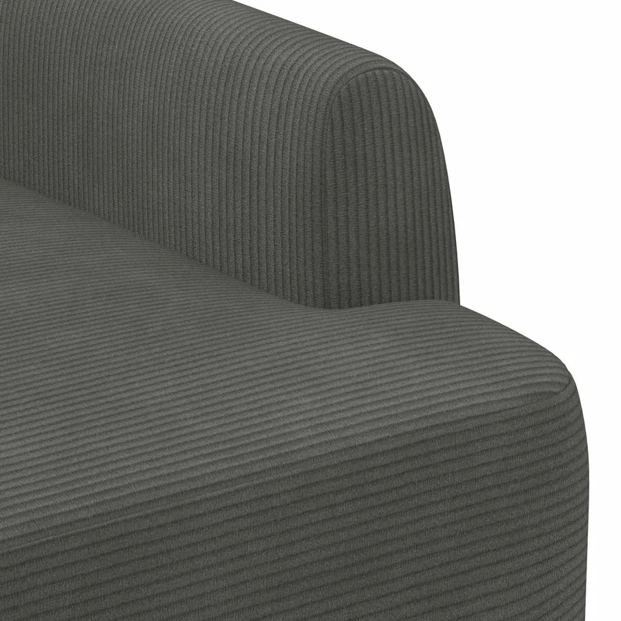 Canapé love seat avec capitonnage en boutons Gris foncé - 6