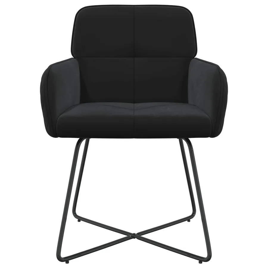 Chaises de salle à manger 6 pcs Velours Noir 59 x 56,5 x 86 cm - 3