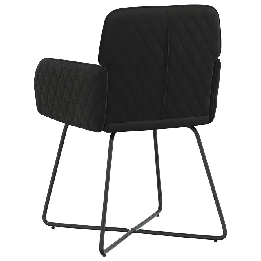 Chaises de salle à manger 6 pcs Velours Noir 59 x 56,5 x 86 cm - 5