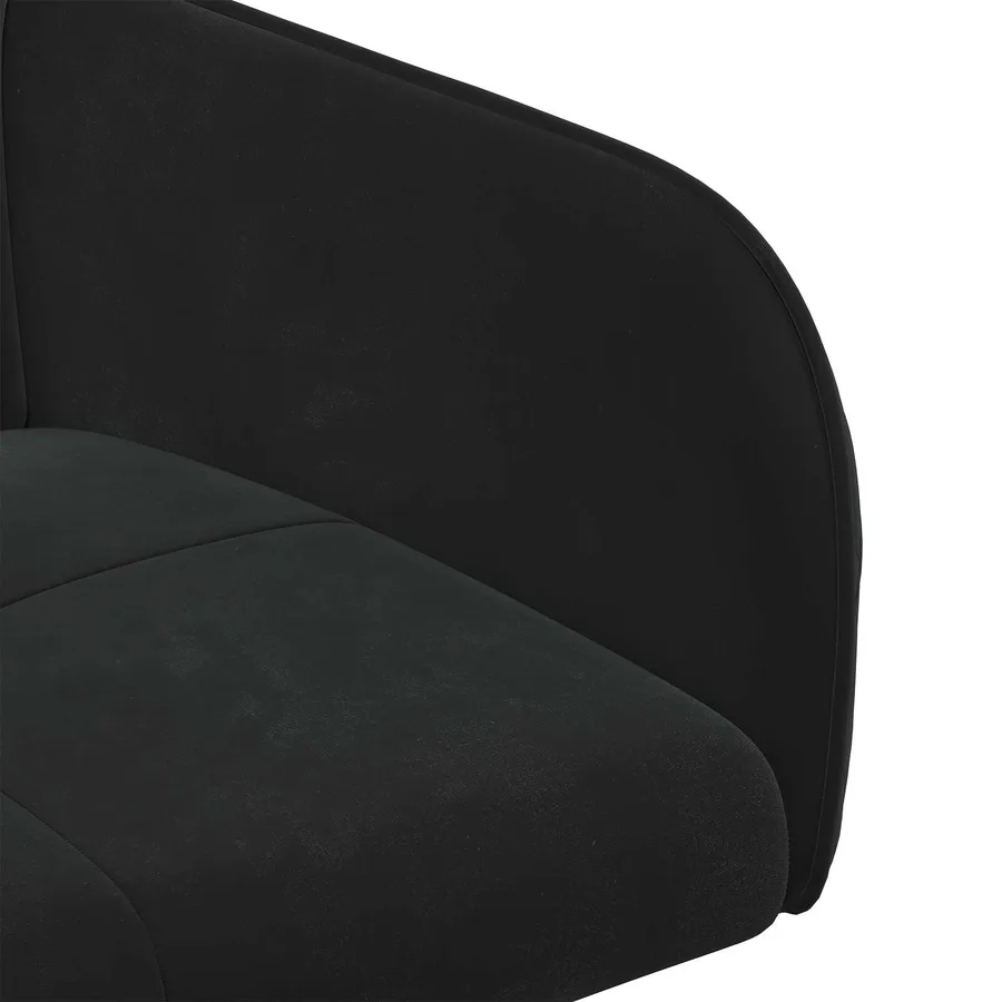 Chaises de salle à manger 6 pcs Velours Noir 59 x 56,5 x 86 cm - 6