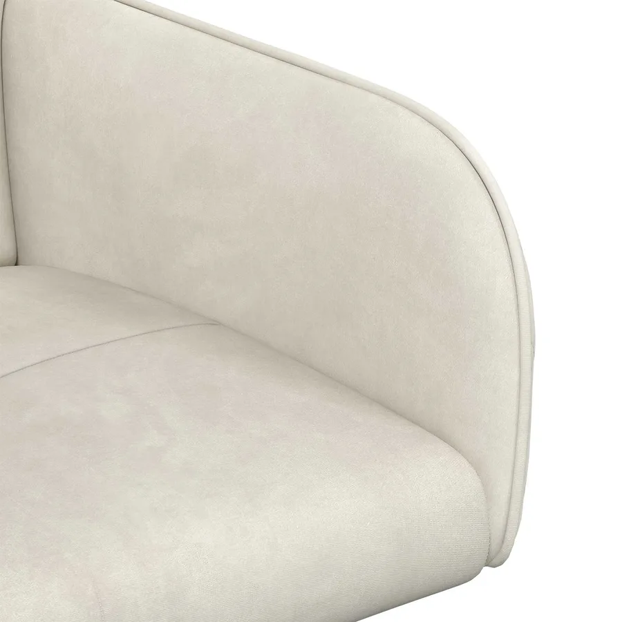 Chaises de salle à manger 2 pcs Velours Crème 59 x 56,5 x 86 cm - 6