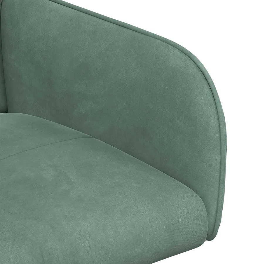 Chaises de salle à manger 4 pcs Velours Vert Mer - 6