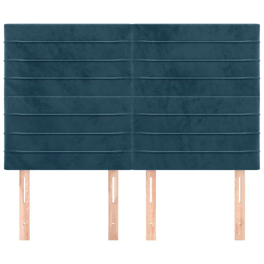 Tête de lit Bleu foncé 144 x 5 x 118/128 cm Velours - 3