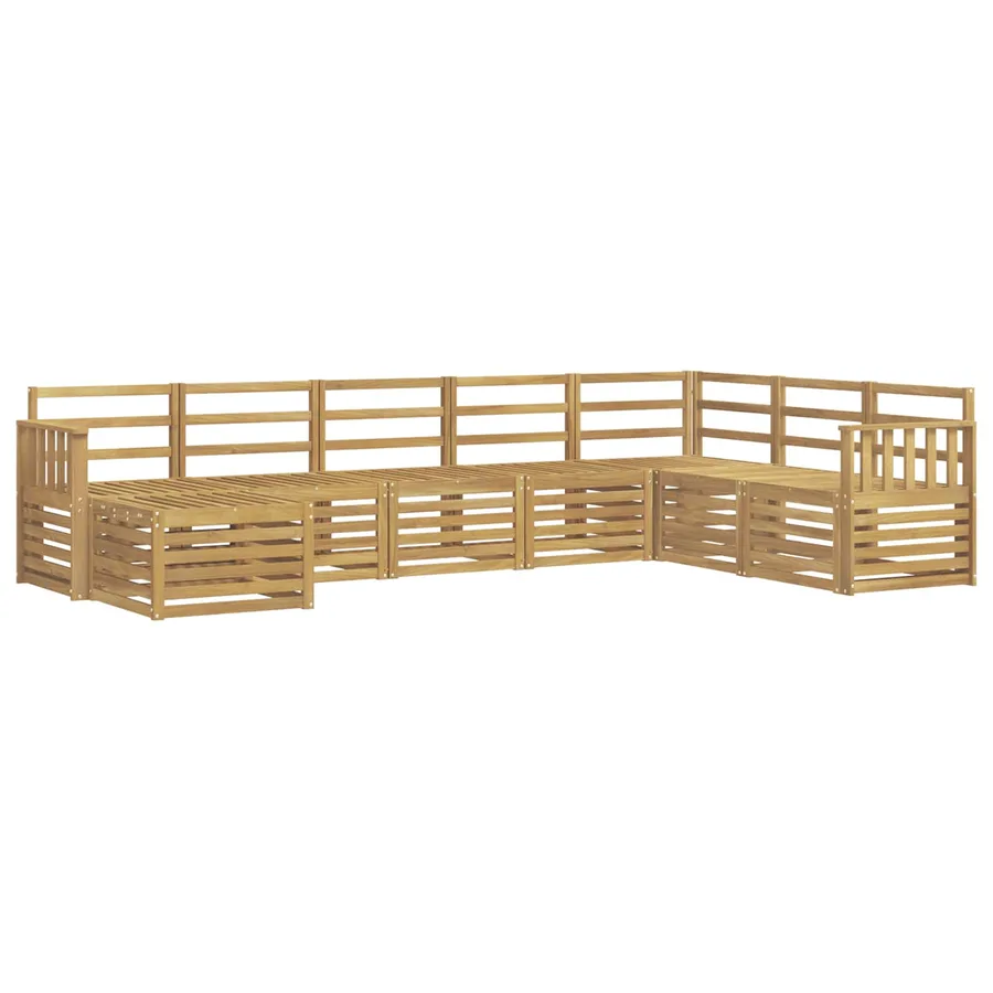 Ensemble de canapés d'extérieur 8 pcs Blanc 306 x 187,5 x 73 cm - 2
