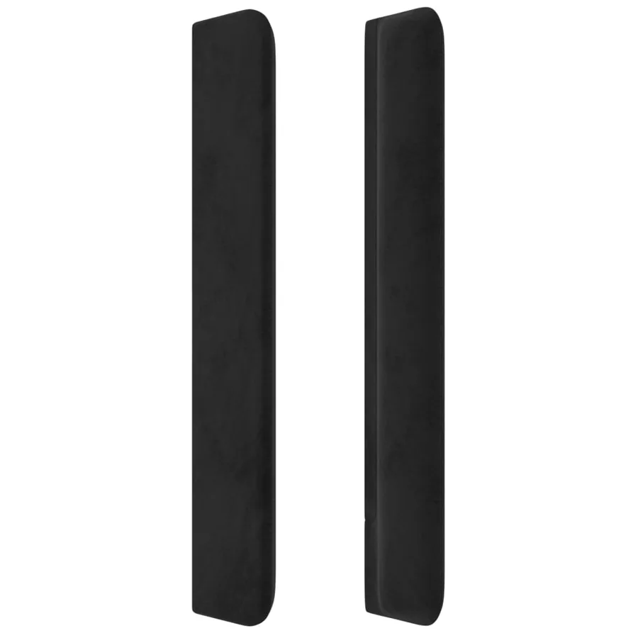 Tête de lit avec oreilles Noir 183x16x118/128 cm Velours - 4