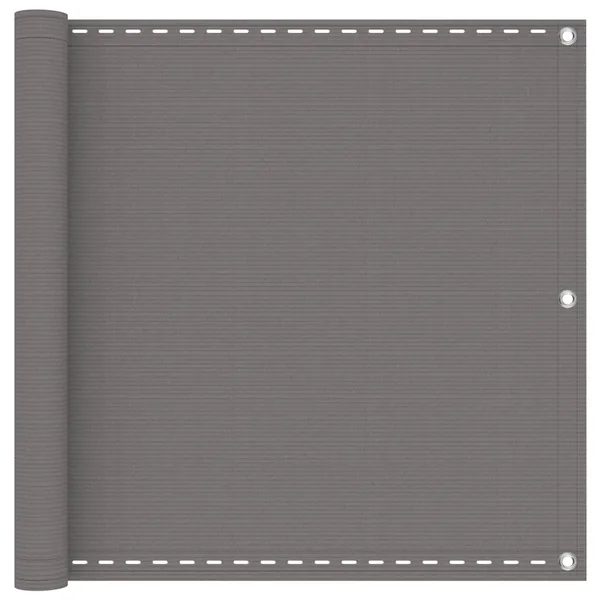 Écran de balcon Gris clair 90 x 600 cm HDPE et Aluminium