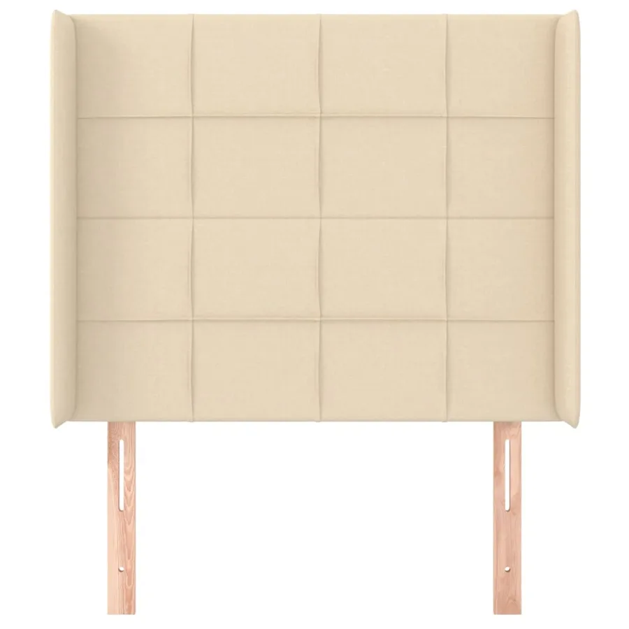 Tête de lit avec oreilles Crème 83x16x118/128 cm Tissu - 3