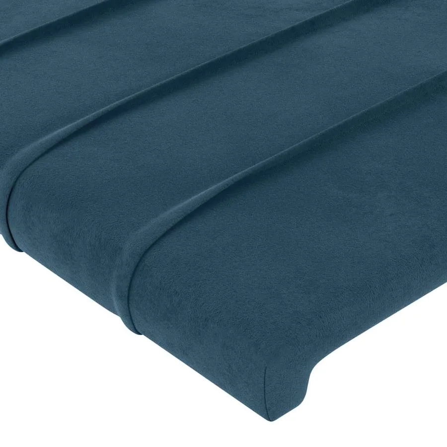 Tête de lit à LED Bleu foncé 144x5x78/88 cm Velours - 5
