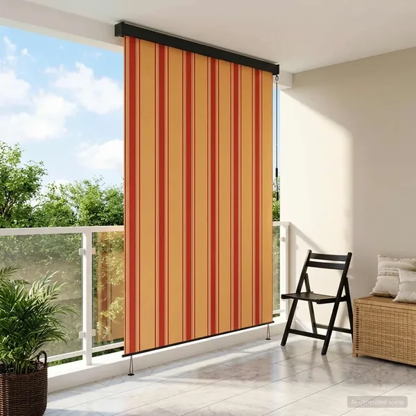 Store enrouleur Multicolore 80 x 250 cm Tissu et Aluminium