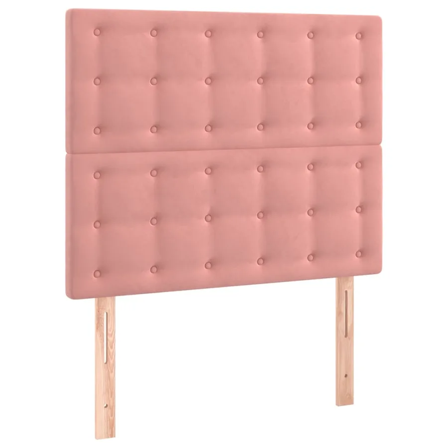 Tête de lit à LED Rose 80x5x118/128 cm Velours - 4