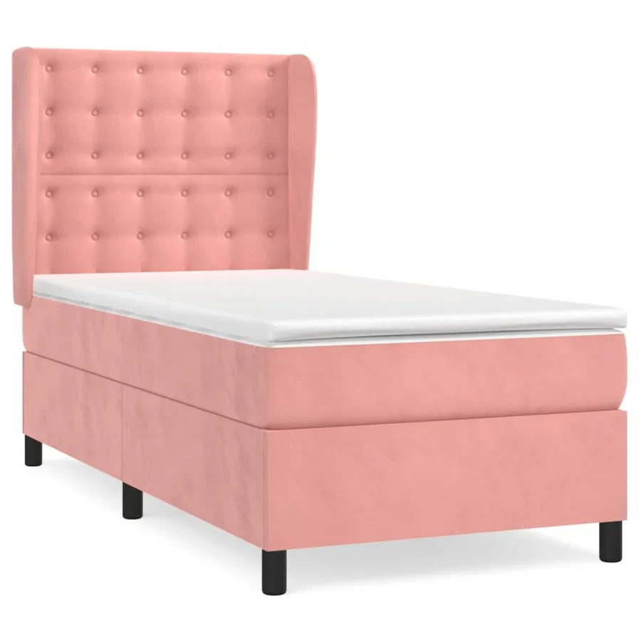 Sommier à lattes de lit et matelas Rose 80x200 cm Velours - 2