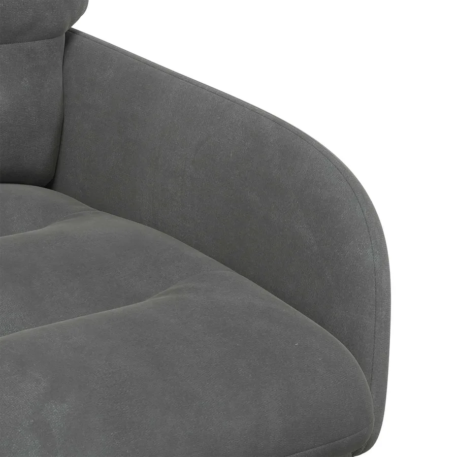 Chaises de salle à manger 2 pcs Velours Gris foncé - 6