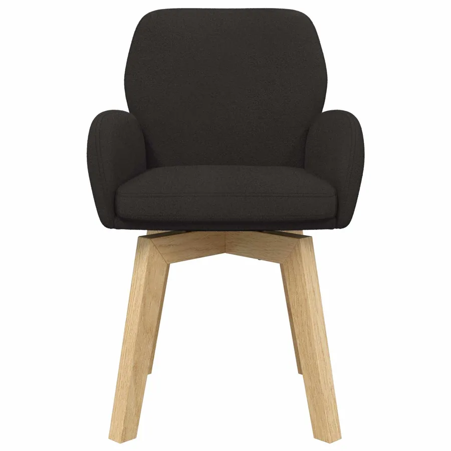 Chaises de salle à manger pivotantes 4 pcs Bouclé Noir - 3