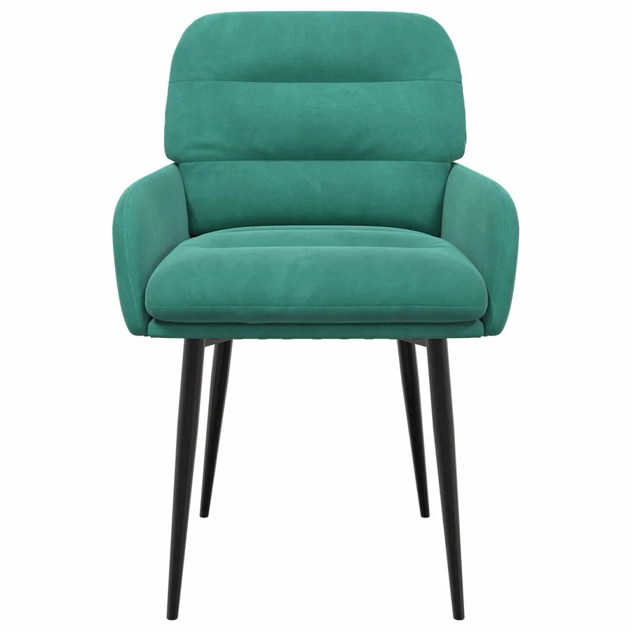 Chaises de salle à manger 4 pcs Velours Turquoise - 3