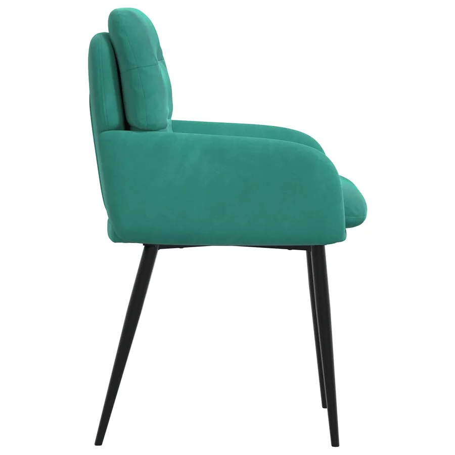 Chaises de salle à manger 4 pcs Velours Turquoise - 4