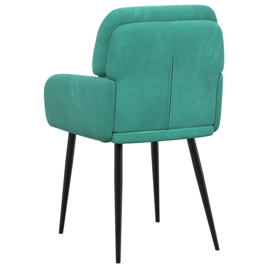 Chaises de salle à manger 4 pcs Velours Turquoise - 5