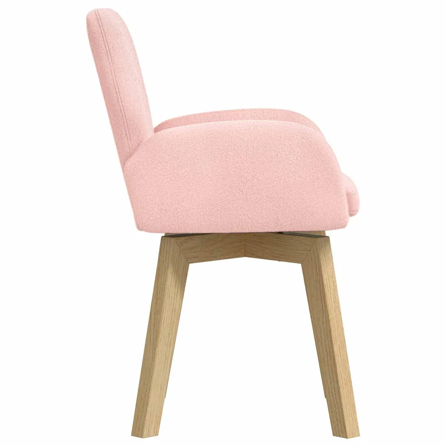 Chaises de salle à manger pivotantes 4 pcs Bouclé Rose - 4