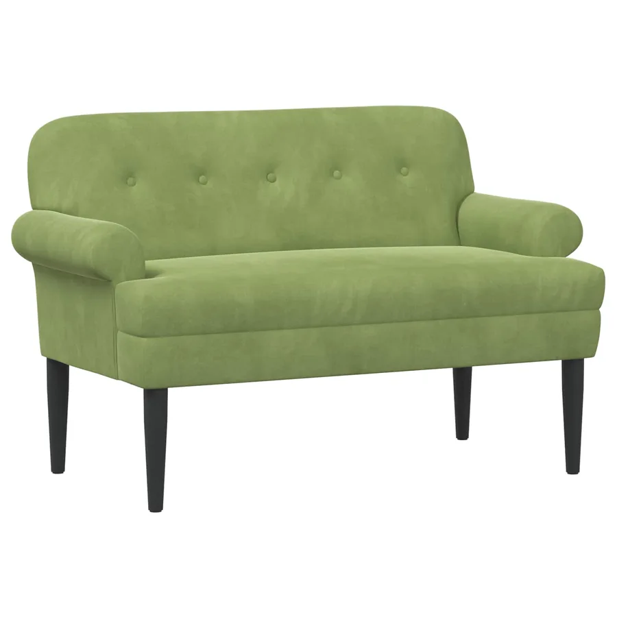 Canapé love seat avec capitonnage en boutons Vert clair Velours - 2