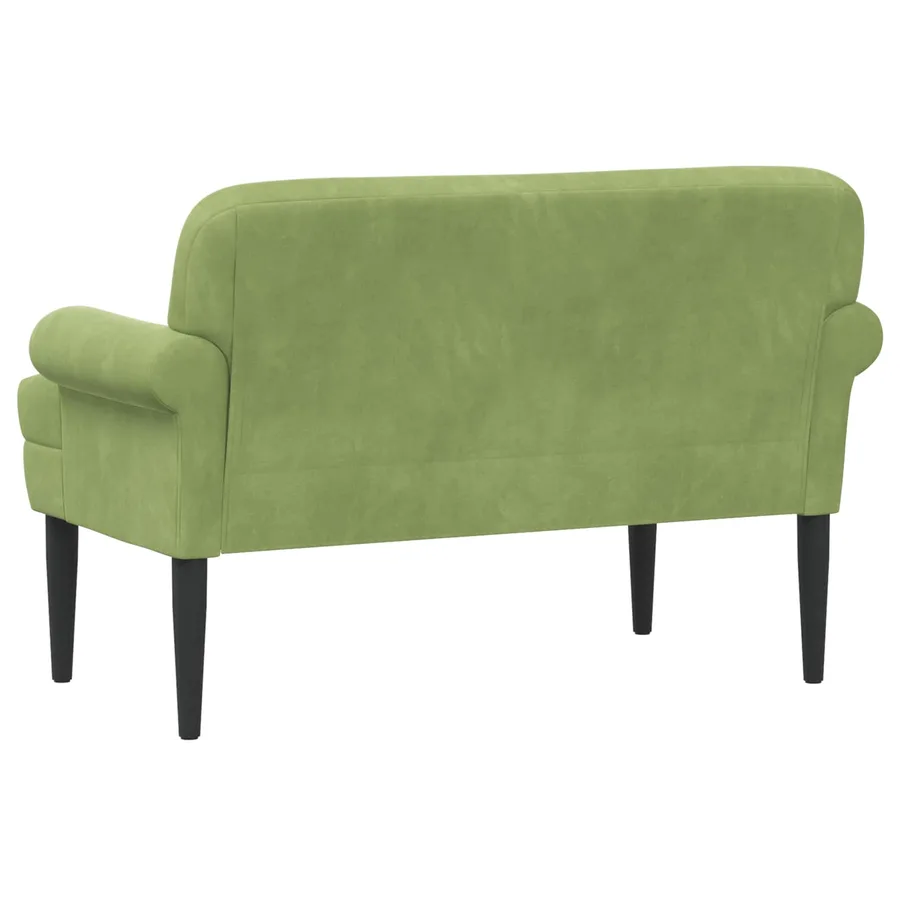 Canapé love seat avec capitonnage en boutons Vert clair Velours - 5