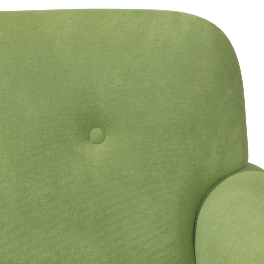 Canapé love seat avec capitonnage en boutons Vert clair Velours - 7