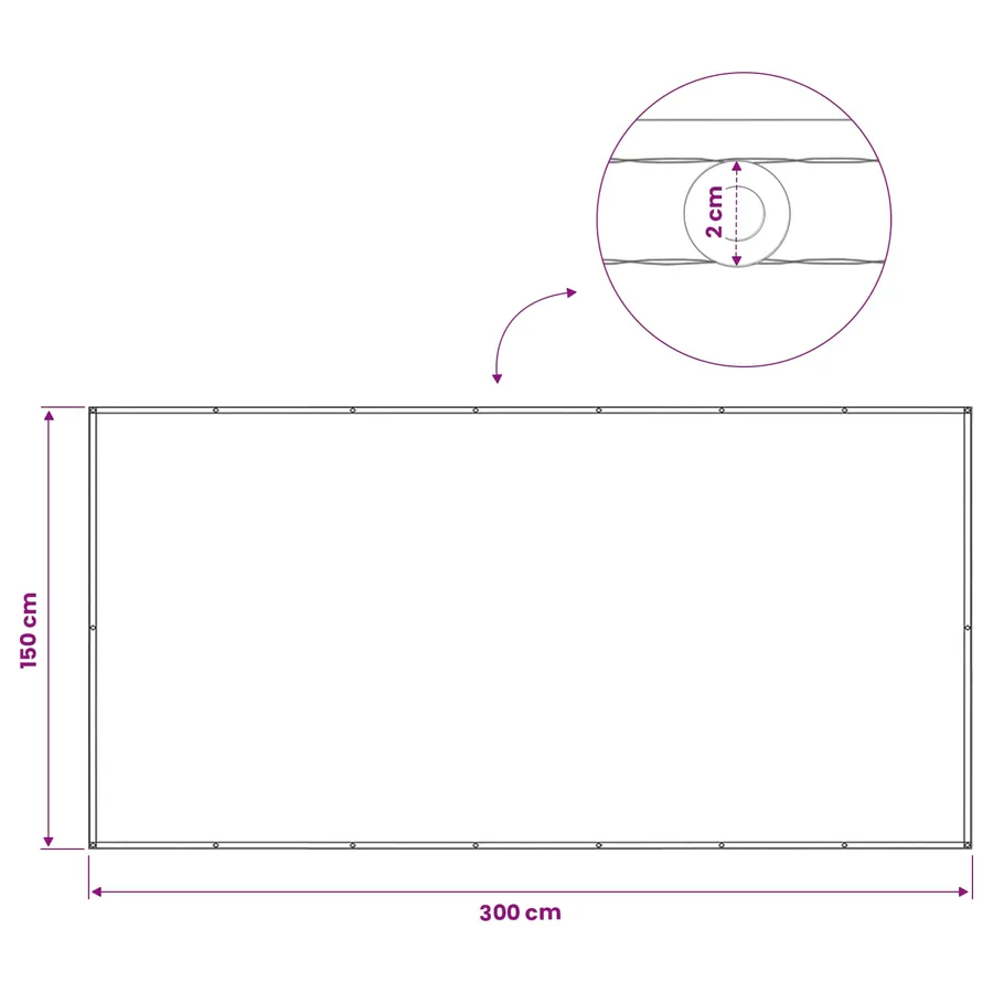 Écran de confidentialité pour balcon 150 x 300 cm - 9