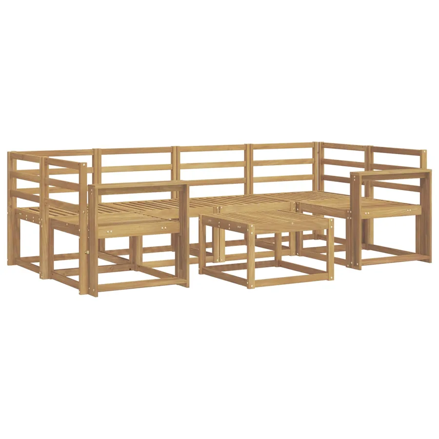 Ensemble de canapés d'extérieur 7 pcs Blanc 59 x 59 x 37 cm - 2