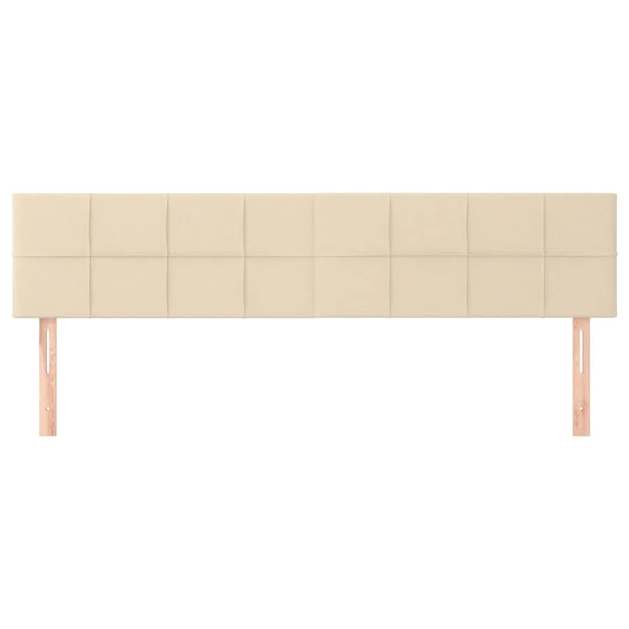 Têtes de lit Crème 160x5x78/88 cm Tissu - 3